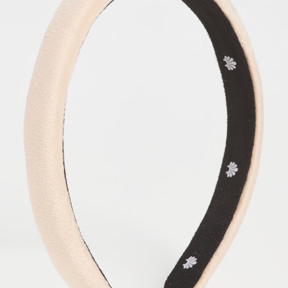 NWT Lele Sadoughi Velvet Gigi Headband  - Latte Color